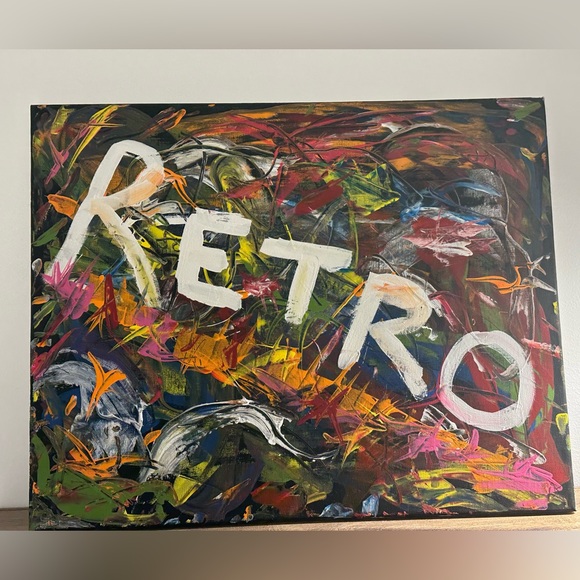 Retro Canvas Hip Hop Urban Style Painting - Picture 1 of 5